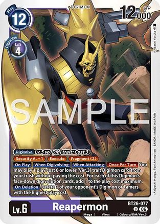 Reapermon (BT26-077) - [Timeless Bonds]
