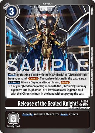 Release of the Sealed Knight! (P-204) - [Limited Card Pack -Final Crest-] Foil