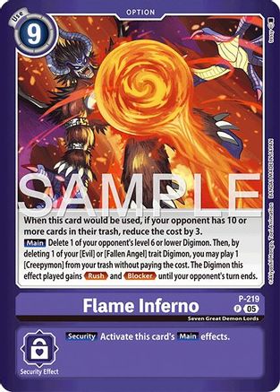 Flame Inferno (P-219) - [Limited Card Pack -Final Crest-] Foil