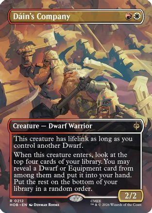 Dain's Company (Borderless)  [Foil]  (HOB-212) - [The Hobbit]