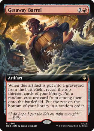 Getaway Barrel (Extended Art)  [Foil]  (HOB-303) - [The Hobbit]