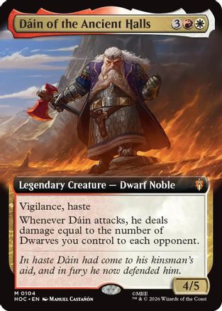 Dain of the Ancient Halls (Extended Art)  [Foil]  (HOC-104) - [The Hobbit: Eternal-Legal]