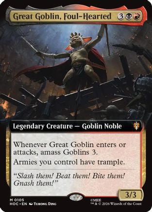 Great Goblin, Foul-Hearted (Extended Art)  [Foil]  (HOC-105) - [The Hobbit: Eternal-Legal]