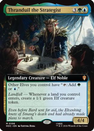 Thranduil the Strategist (Extended Art)  [Foil]  (HOC-106) - [The Hobbit: Eternal-Legal]