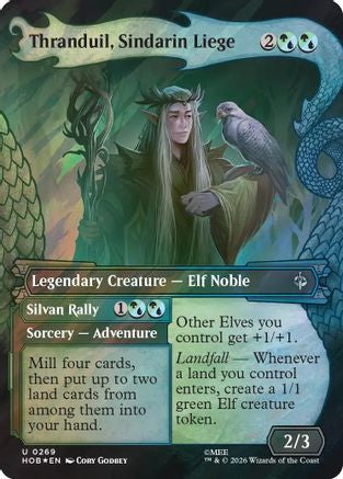 Thranduil, Sindarin Liege (Showcase) (Surge Foil)  [Foil]  (HOB-269) - [The Hobbit]