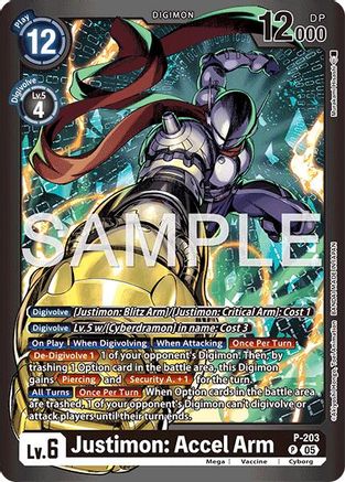 Justimon: Accel Arm (P-203) - [Limited Card Pack -Final Crest-] Foil