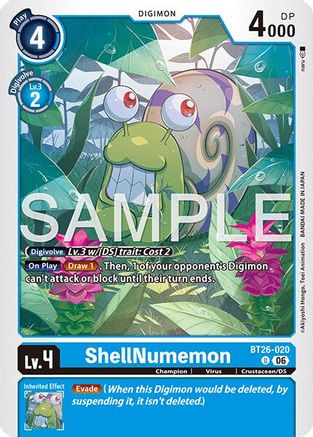 ShellNumemon (BT26-020) - [Timeless Bonds]