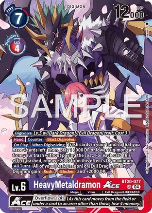 HeavyMetaldramon ACE (BT20-077) - [Limited Card Pack -Final Crest-] Foil