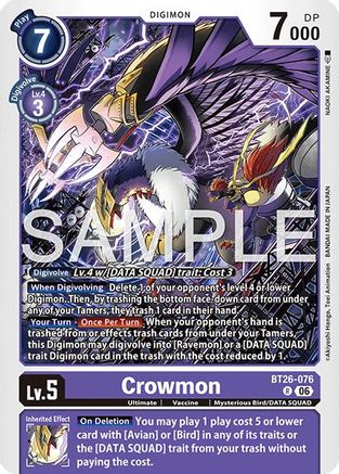 Crowmon (BT26-076) - [Timeless Bonds] Foil