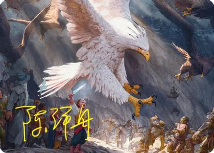 The Eagles Are Coming! Art Card (Gold-Stamped Signature)  (ASHOB-003) - [Art Series: The Hobbit]