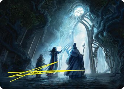 Uncover the Moon-Letters Art Card (Gold-Stamped Signature)  (ASHOB-013) - [Art Series: The Hobbit]