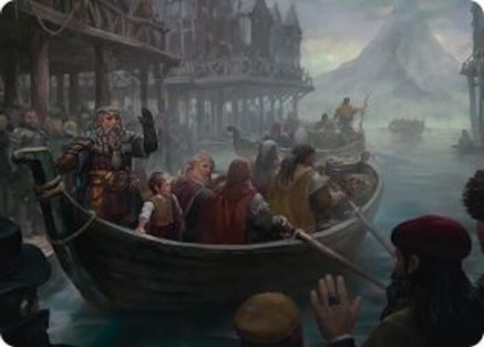 Uneasy Partings Art Card  (ASHOB-014) - [Art Series: The Hobbit]