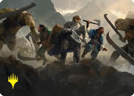 Struggle of Howling Steel Art Card (Gold-Stamped)  (ASHOB-051) - [Art Series: The Hobbit]