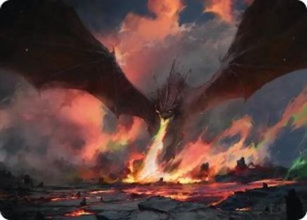 Smaug, the Great Calamity Art Card  (ASHOB-017) - [Art Series: The Hobbit]