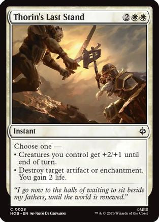 Thorin's Last Stand  [Foil]  (HOB-028) - [The Hobbit]