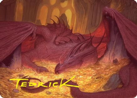 Smaug the Magnificent Art Card (Gold-Stamped Signature)  (ASHOB-043) - [Art Series: The Hobbit]