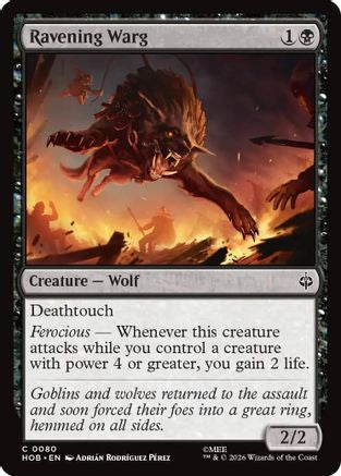 Ravening Warg  [Foil]  (HOB-080) - [The Hobbit]