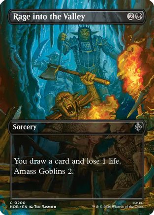 Rage into the Valley (Borderless)  [Foil]  (HOB-200) - [The Hobbit]