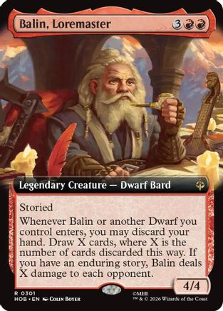 Balin, Loremaster (Extended Art)  [Foil]  (HOB-301) - [The Hobbit]