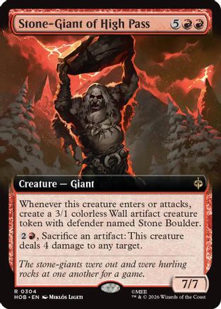 Stone-Giant of High Pass (Extended Art)  [Foil]  (HOB-304) - [The Hobbit]