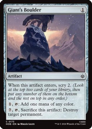 Giant's Boulder  [Foil]  (HOB-173) - [The Hobbit]