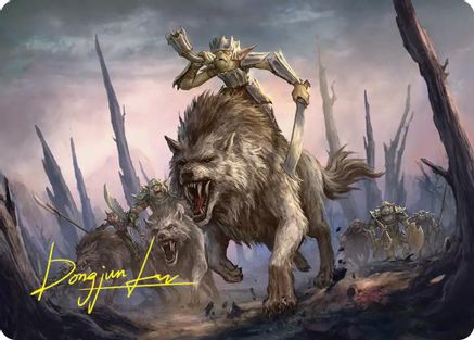 Signal the Onslaught Art Card (Gold-Stamped Signature)  (ASHOB-052) - [Art Series: The Hobbit]