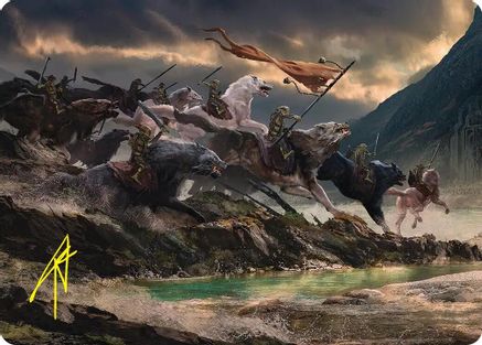 Tide of Fury and Disorder Art Card (Gold-Stamped Signature)  (ASHOB-053) - [Art Series: The Hobbit]
