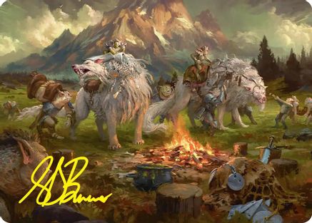Mount Gundabad Mobilizes Art Card (Gold-Stamped Signature)  (ASHOB-054) - [Art Series: The Hobbit]