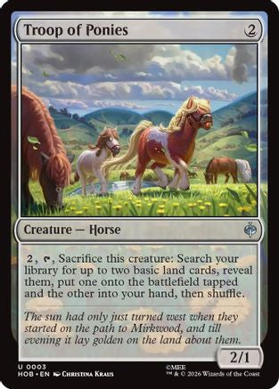Troop of Ponies  [Foil]  (HOB-003) - [The Hobbit]