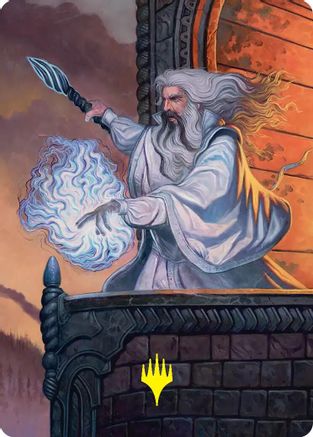 Saruman of Many Colors Art Card (Gold-Stamped)  (ASHOB-035) - [Art Series: The Hobbit]