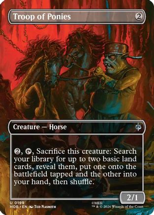 Troop of Ponies (Borderless)  [Foil]  (HOB-199) - [The Hobbit]