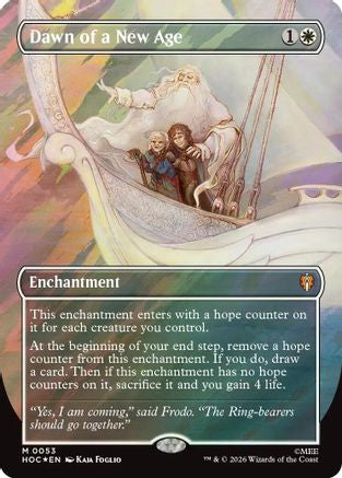 Dawn of a New Age (Borderless) (Surge Foil)  [Foil]  (HOC-053) - [The Hobbit: Eternal-Legal]