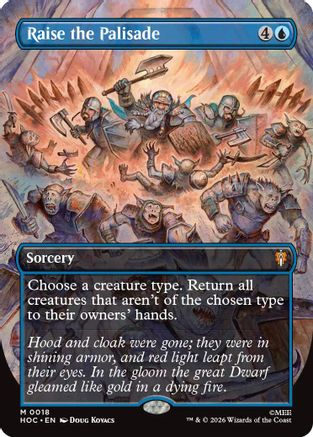 Raise the Palisade (Borderless)  [Foil]  (HOC-018) - [The Hobbit: Eternal-Legal]