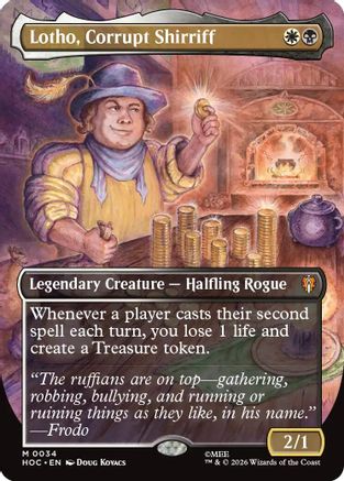 Lotho, Corrupt Shirriff (Borderless)  [Foil]  (HOC-034) - [The Hobbit: Eternal-Legal]