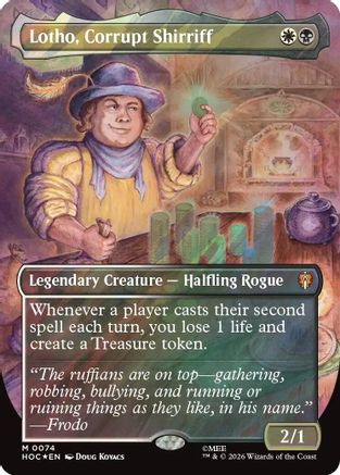 Lotho, Corrupt Shirriff (Borderless) (Surge Foil)  [Foil]  (HOC-074) - [The Hobbit: Eternal-Legal]