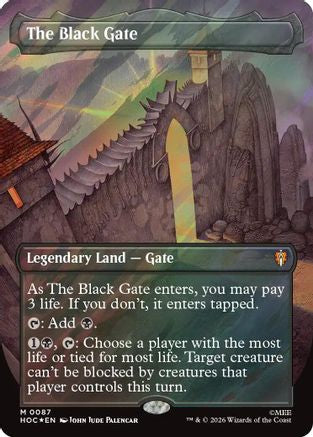 The Black Gate (Borderless) (Surge Foil)  [Foil]  (HOC-087) - [The Hobbit: Eternal-Legal]
