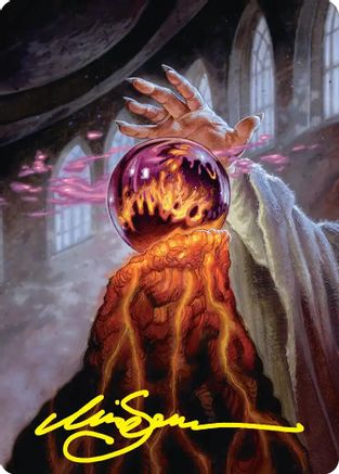Palantir of Orthanc Art Card (Gold-Stamped Signature)  (ASHOB-037) - [Art Series: The Hobbit]