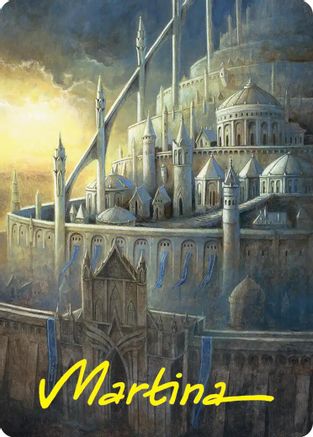 Minas Tirith Art Card (Gold-Stamped Signature)  (ASHOB-038) - [Art Series: The Hobbit]