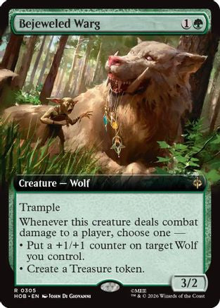 Bejeweled Warg (Extended Art)  [Foil]  (HOB-305) - [The Hobbit]