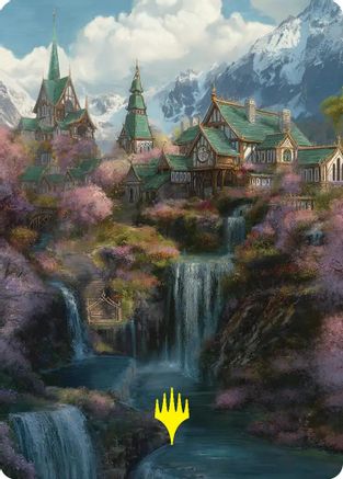 Rivendell Art Card (Gold-Stamped)  (ASHOB-040) - [Art Series: The Hobbit]
