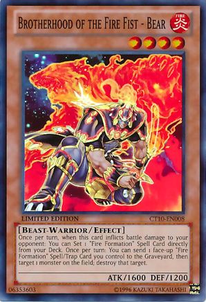 Brotherhood of the Fire Fist - Bear [CT10-EN008] Super Rare - Trinity Hobby
