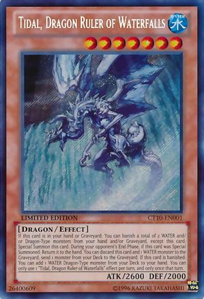 Tidal, Dragon Ruler of Waterfalls [CT10-EN001] Secret Rare - Trinity Hobby