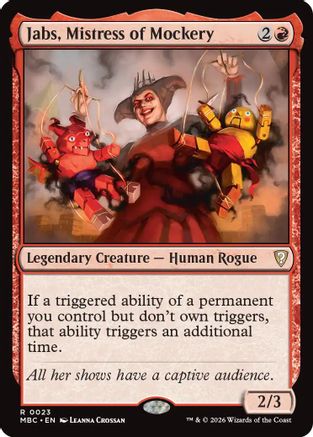 Jabs, Mistress of Mockery  (-023) - [Mystery Booster Commander Edition]
