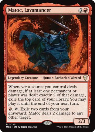 Matoc, Lavamancer  (-025) - [Mystery Booster Commander Edition]