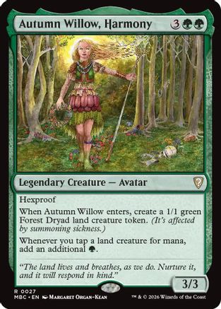 Autumn Willow, Harmony  [Foil]  (-027) - [Mystery Booster Commander Edition]