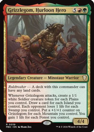 Grizzlegom, Hurloon Hero  [Foil]  (-039) - [Mystery Booster Commander Edition]