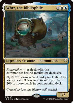 Whtz, the Bibliophile  (-057) - [Mystery Booster Commander Edition]