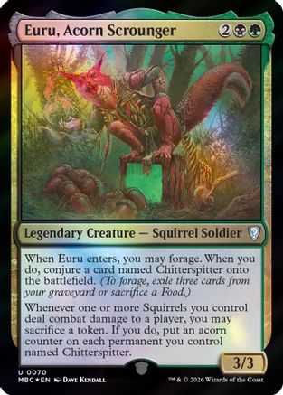 Euru, Acorn Scrounger  [Foil]  (-070) - [Mystery Booster Commander Edition]