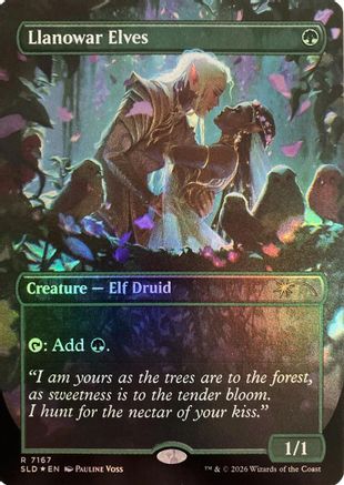 Llanowar Elves (7167)  [Foil]  (SLD-7167) - [Secret Lair Drop Series]