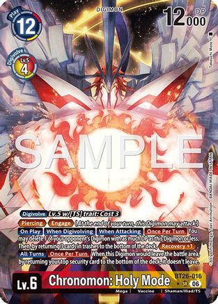 Chronomon: Holy Mode (Alternate Art) (BT26-016) - [Timeless Bonds] Foil